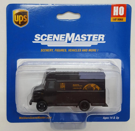 Walthers SceneMaster 1/87 HO Scale UPS DELIVERY TRUCK & 5 PERSONNEL FI ...